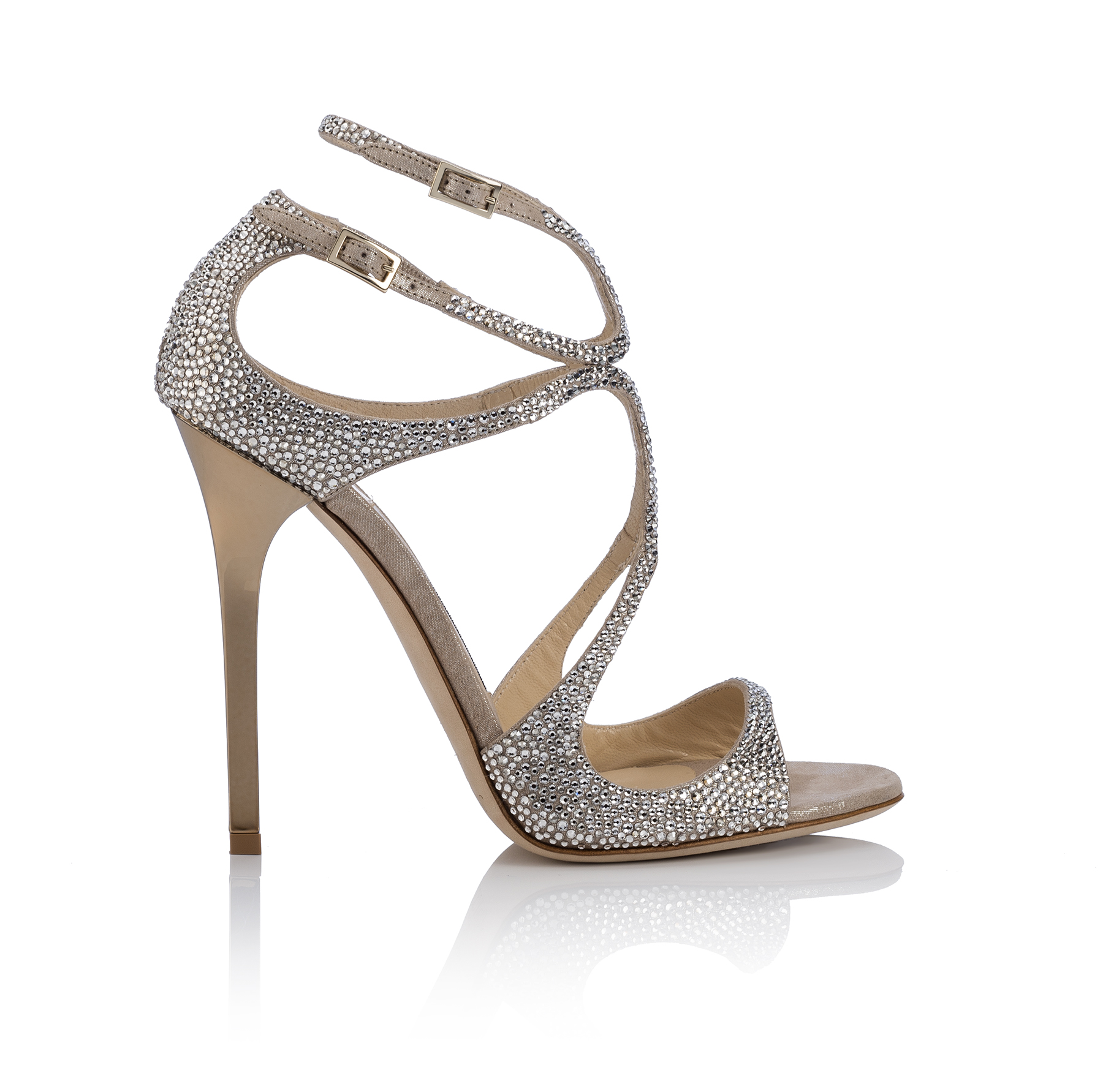 LANCE- SUEDE WITH CRYSTAL HOTFIX- NUDE CRYSTAL