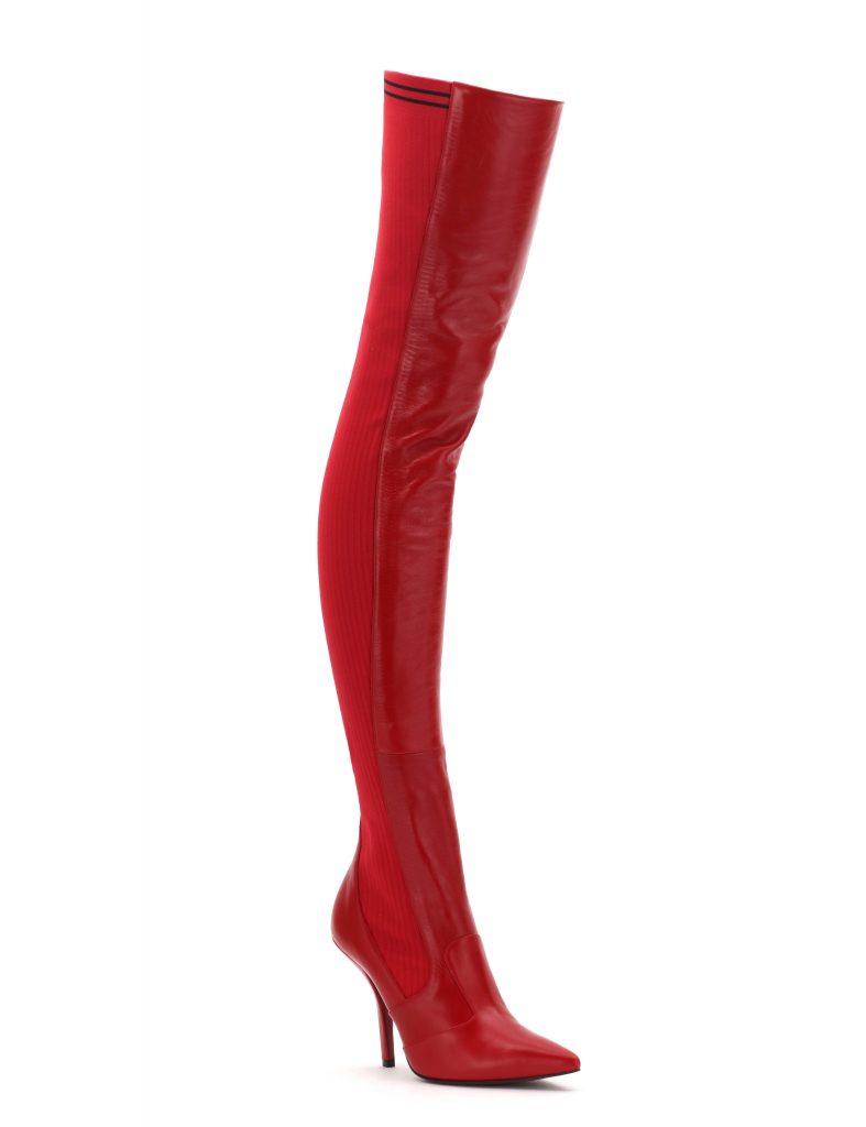 fendi thigh boots red