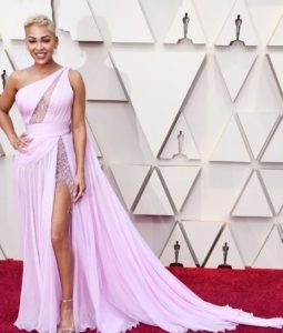 Meagan Good at Oscars 2019 in Georges Chakra