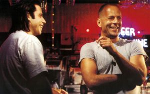 John Travolta , Bruce Willis Directed by Quentin Tarantino