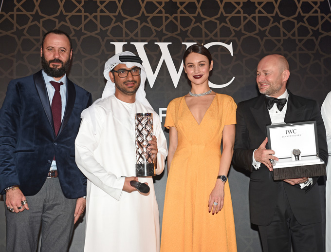 Ali-Suliman,-Actor,-Abdullah-Hassan-Ahmed,-Director,-Olga-Kurylenko,-Actress-and-model,-Georges-Kern-CEO-IWC-Schaffhausen-