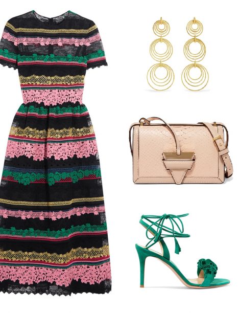 Lace and stripes make a statement