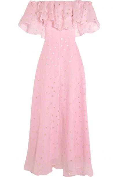 Temperley London off-the-shoulder silk blend organza gown