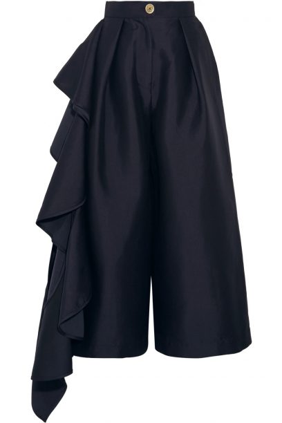 Solace London Margo ruffled charmeouse culottes