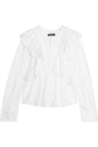 Isabel Marant Arlington ruffled taffeta Blouse