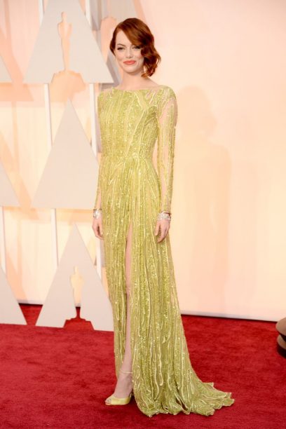 5.emma stone Elie Saab beaded gown oscars 2015