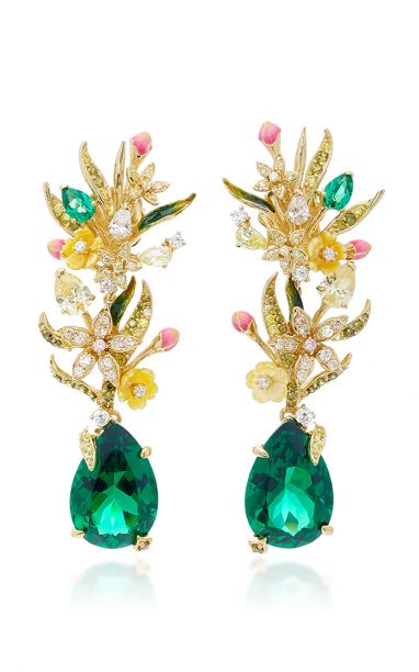 Anabela Chan Posie Emerald Earrings