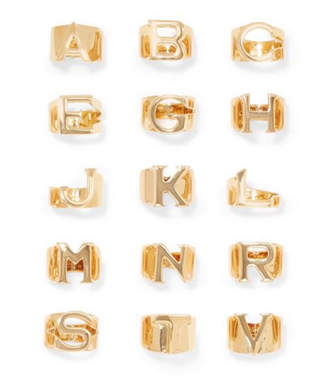Chloe Alphabet Gold Ring