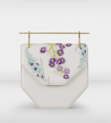 M004 LILAC & TURQUOISE FLORAL EMBROIDERY 1