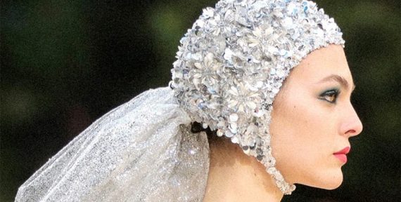 haute couture ss19 headpiece swim caps