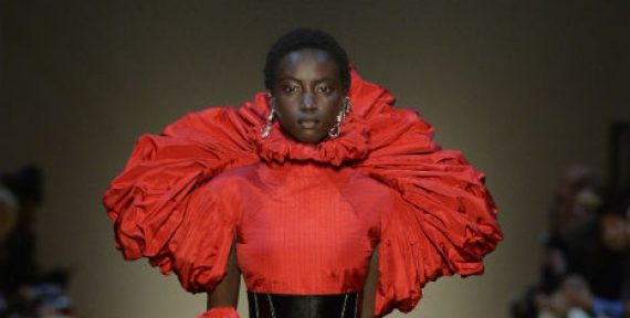 Alexander McQueen AW19 PW19 PFW19 lancaster rose dress