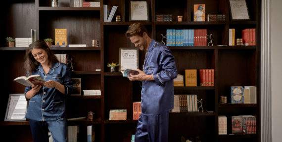 See the hotel library curated just to help guests nod off to sleep