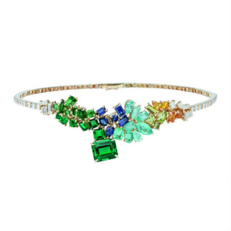 3 dior JMON93043 - VERT PRAIRIE EMERALD NECKLACE