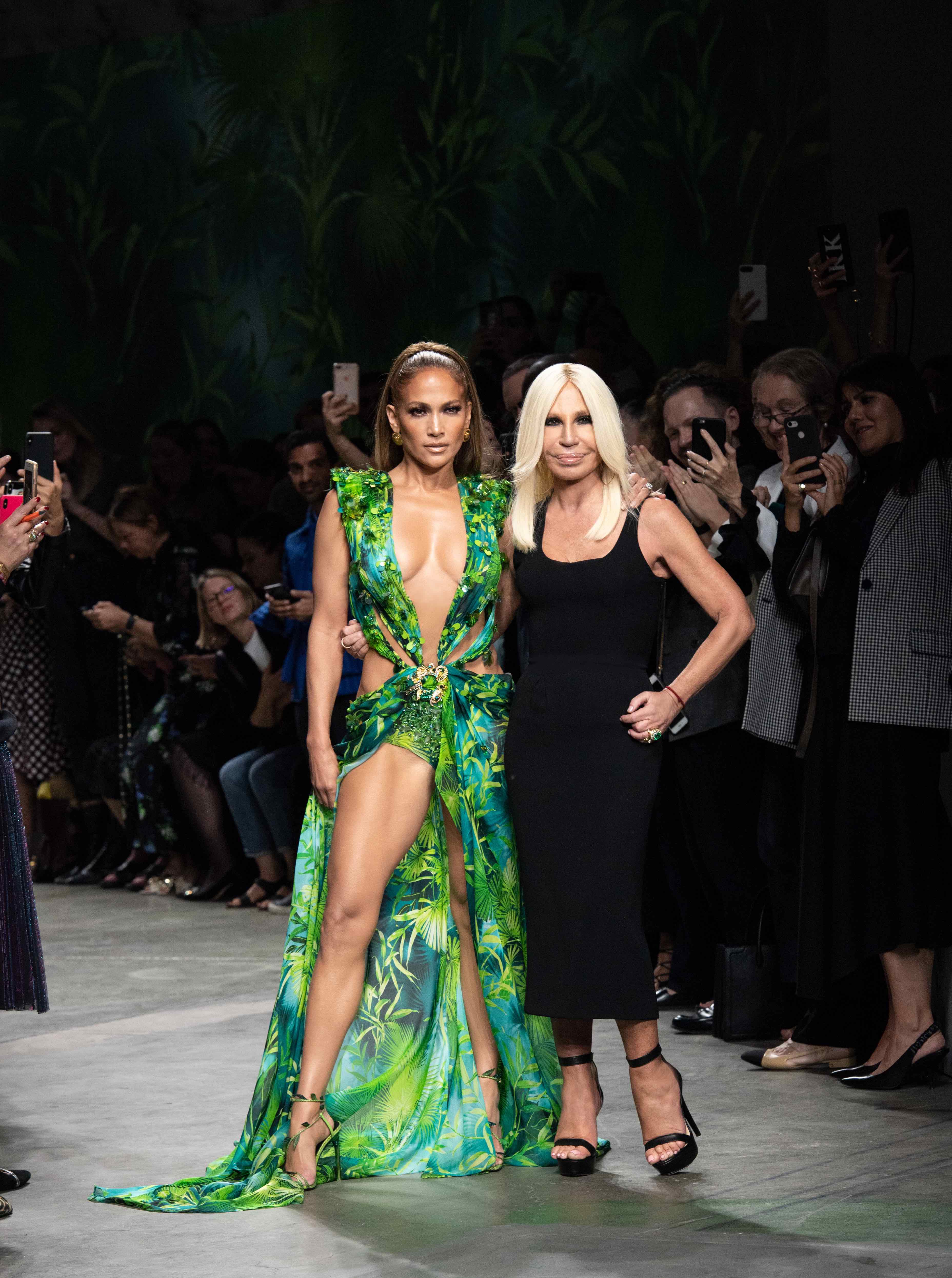 Jennifer Lopez Rules the Runway at the Versace Show During Milan