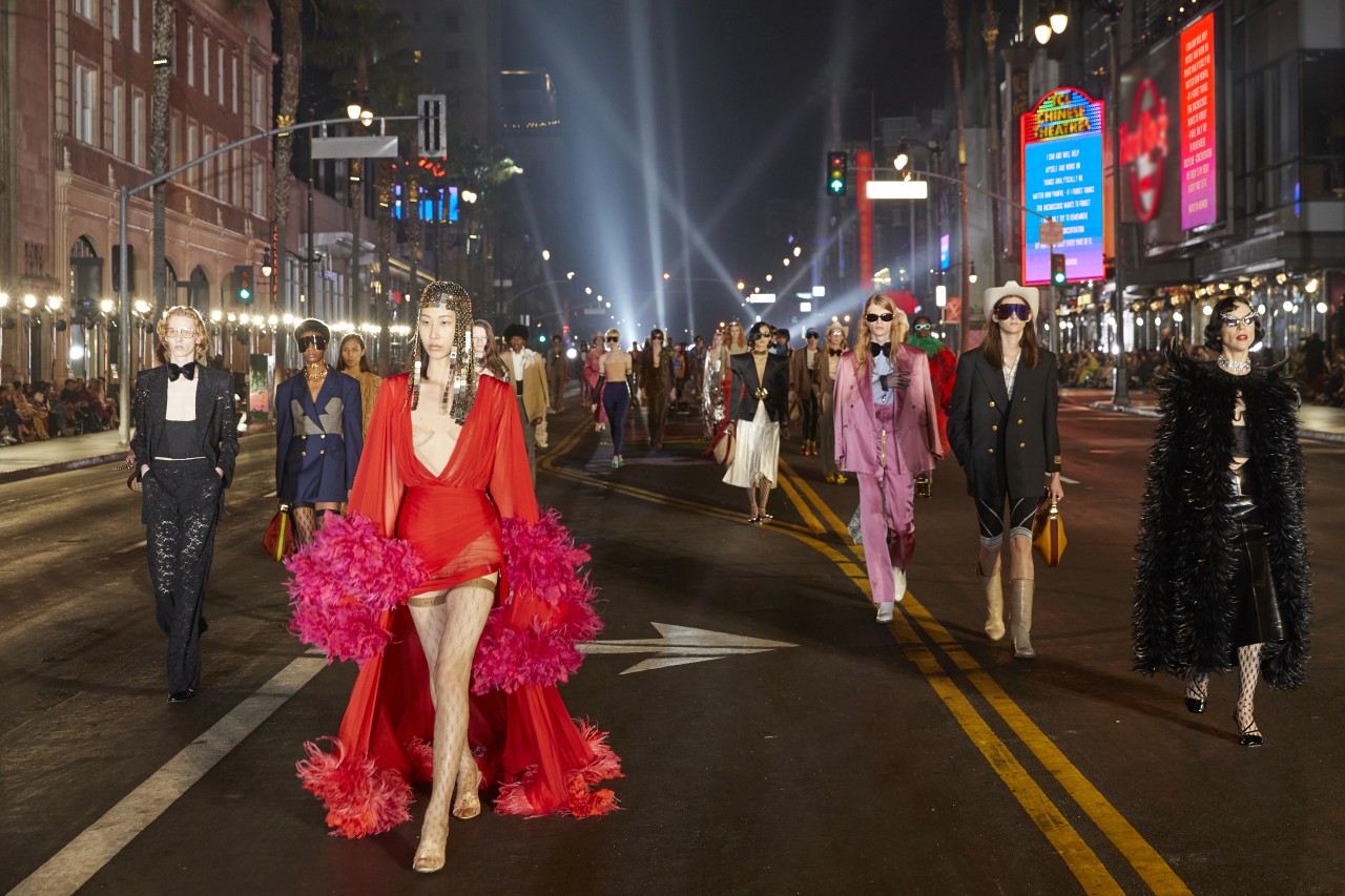 Gucci Showcases Its Latest Collection On Hollywood Boulevard - A&E Magazine