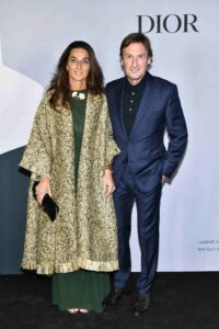 Chairman and CEO of Christian Dior Couture Pietro Beccari and wife  Elisabetta arrive to â€˜Dior Designer of Dreamsâ€™ exhibition, at M7  center, in Doha, Qatar, on November 5, 2021. Photo by Balkis