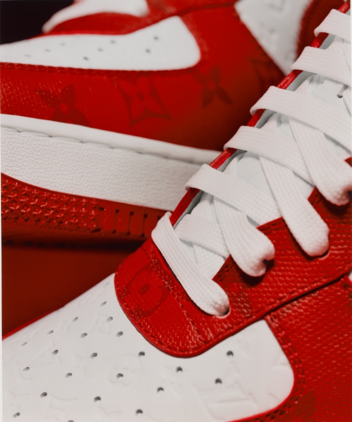 Custom Nike Air Force 1 '07 Low - Classic Louis Vuitton (Red