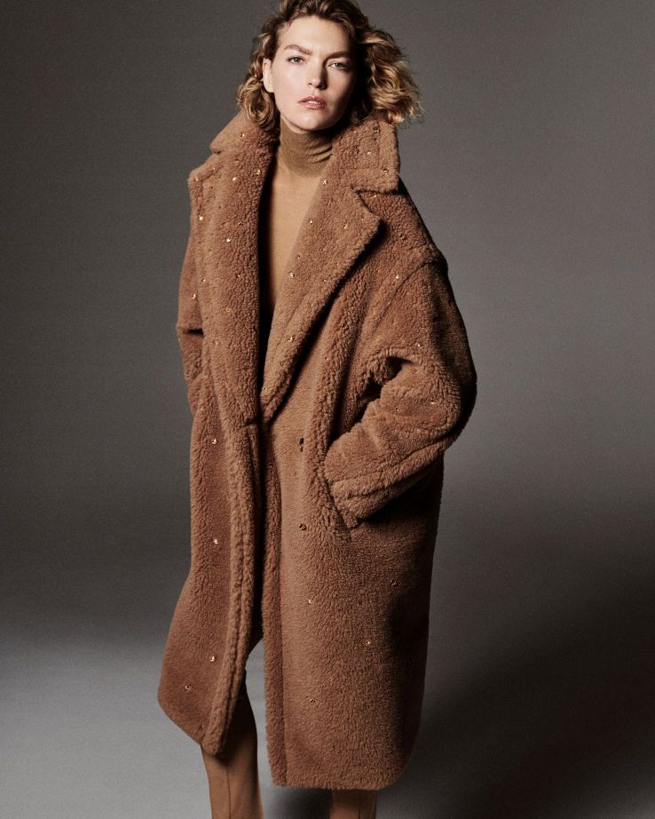 Max Mara Teddy Bear Icon Coat Camel Size Small New With Tags